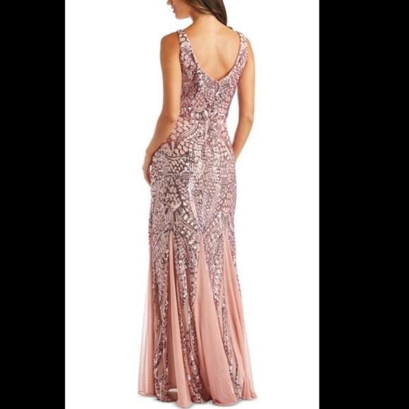 Nightway Pink Sequin Dress - Picture 7 of 11